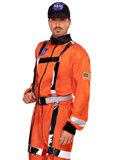 Men's Orange Cosmic Astronaut Costume