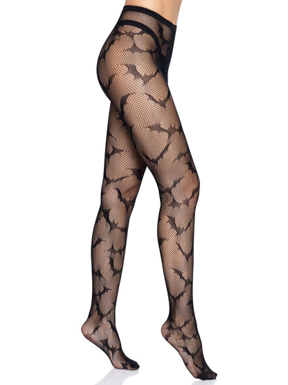 Spooky Bat Fishnet Tights