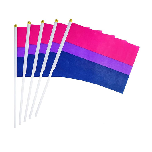 Mini Hand-Held Bisexual Pride Flag