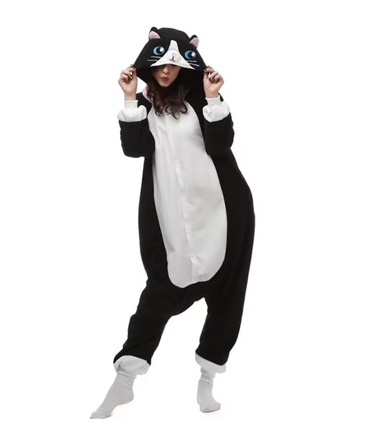 Deluxe Black Kitten Onesie