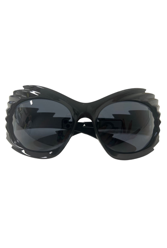 Black Jagged Futuristic Glasses