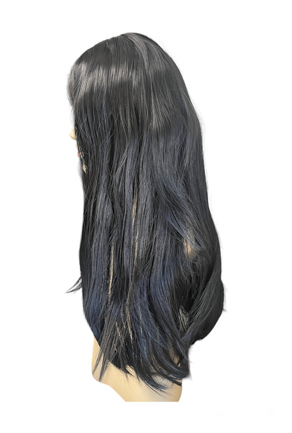 Deluxe Black Straight Wig with Bangs