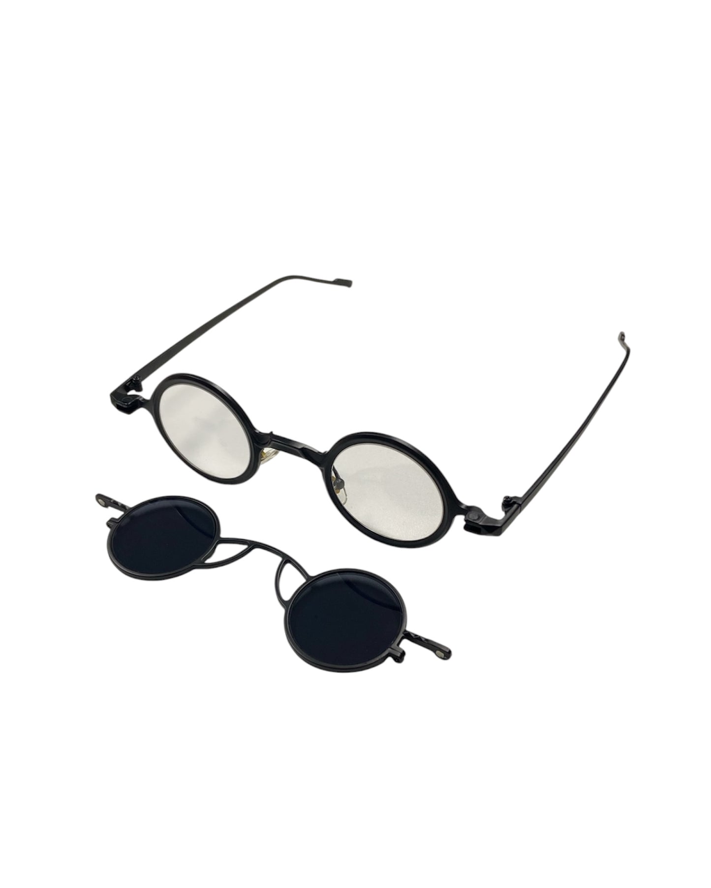 Black Steampunk Glasses with Removable Lens