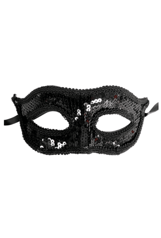 Black Sequin Masquerade Mask