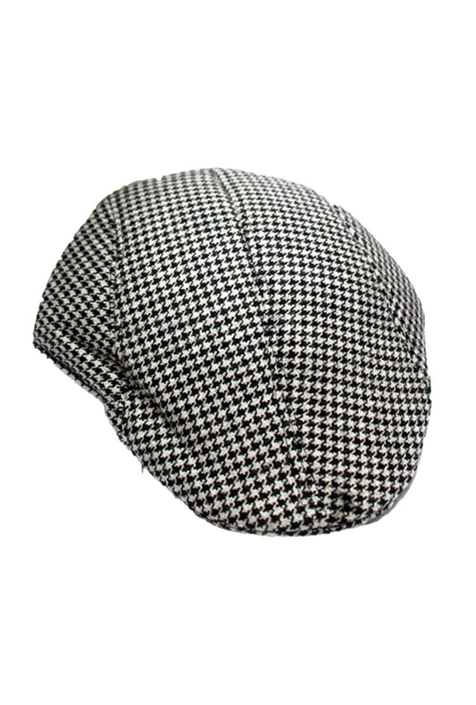 Black and White Country Squire Flat Cap