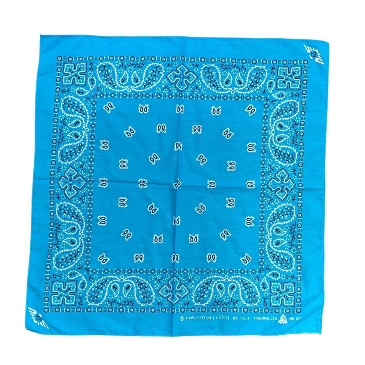 Bright Blue Paisley Bandana
