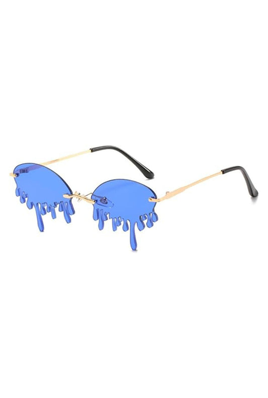 Fashion Dark Blue Drip Sunglasses