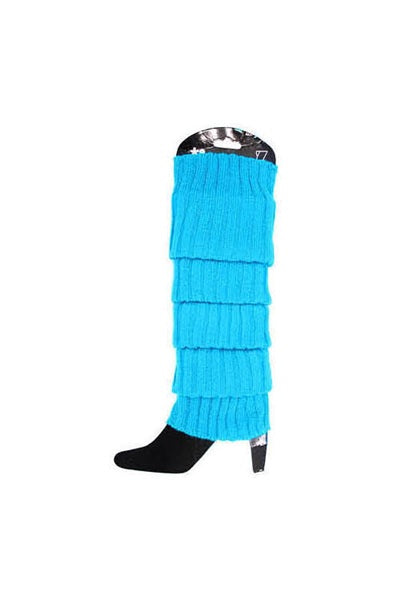 Blue Chunky Knit Leg Warmers