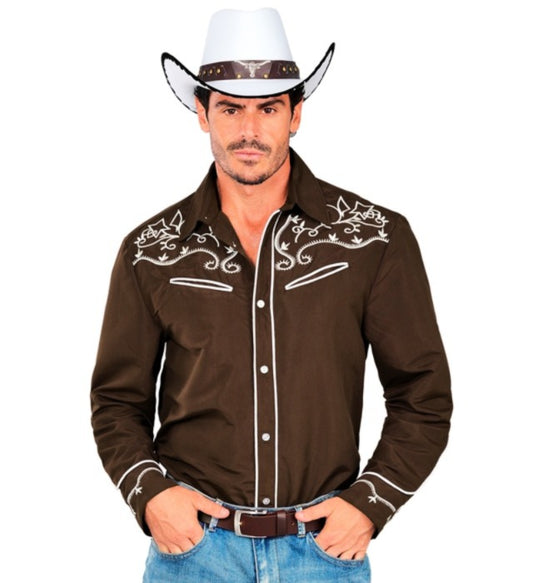 Brown Western Cowboy Shirt