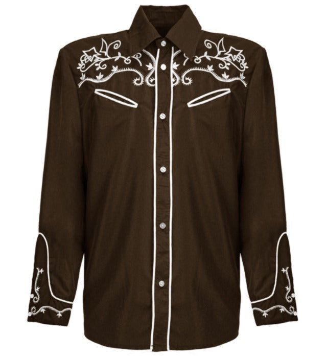 Brown Western Cowboy Shirt