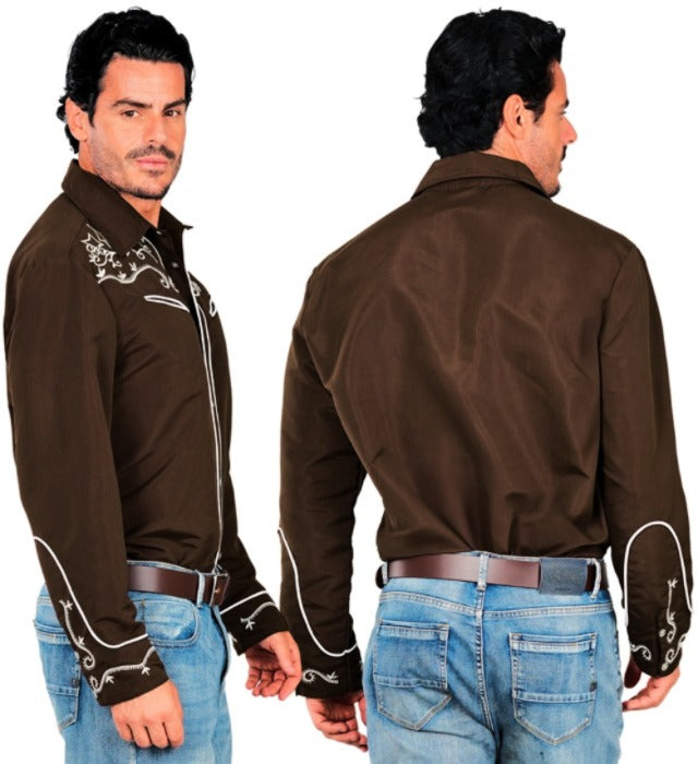 Brown Western Cowboy Shirt
