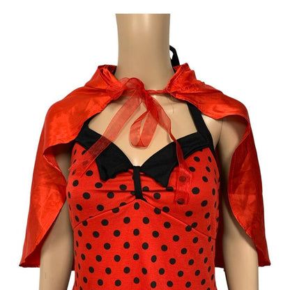 Short Red Hooded Cape