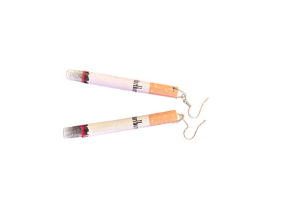 Fake Cigarette Earrings