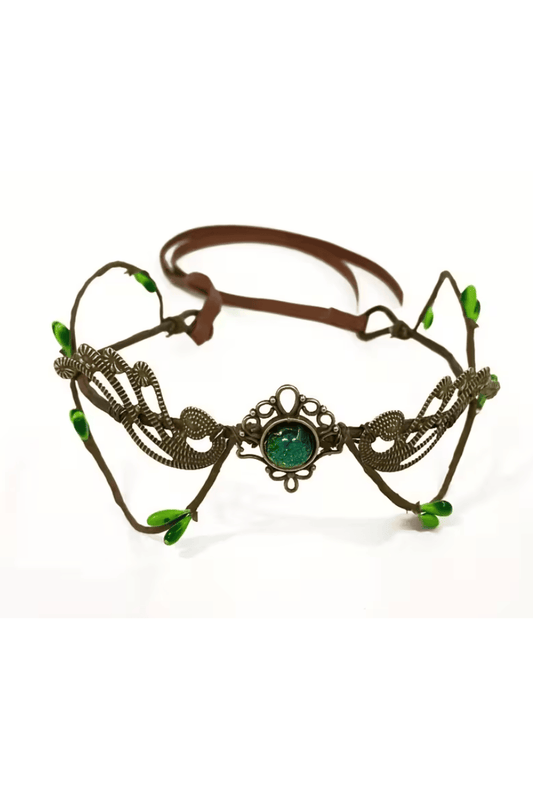 Green and Brown Fae Circlet Crown