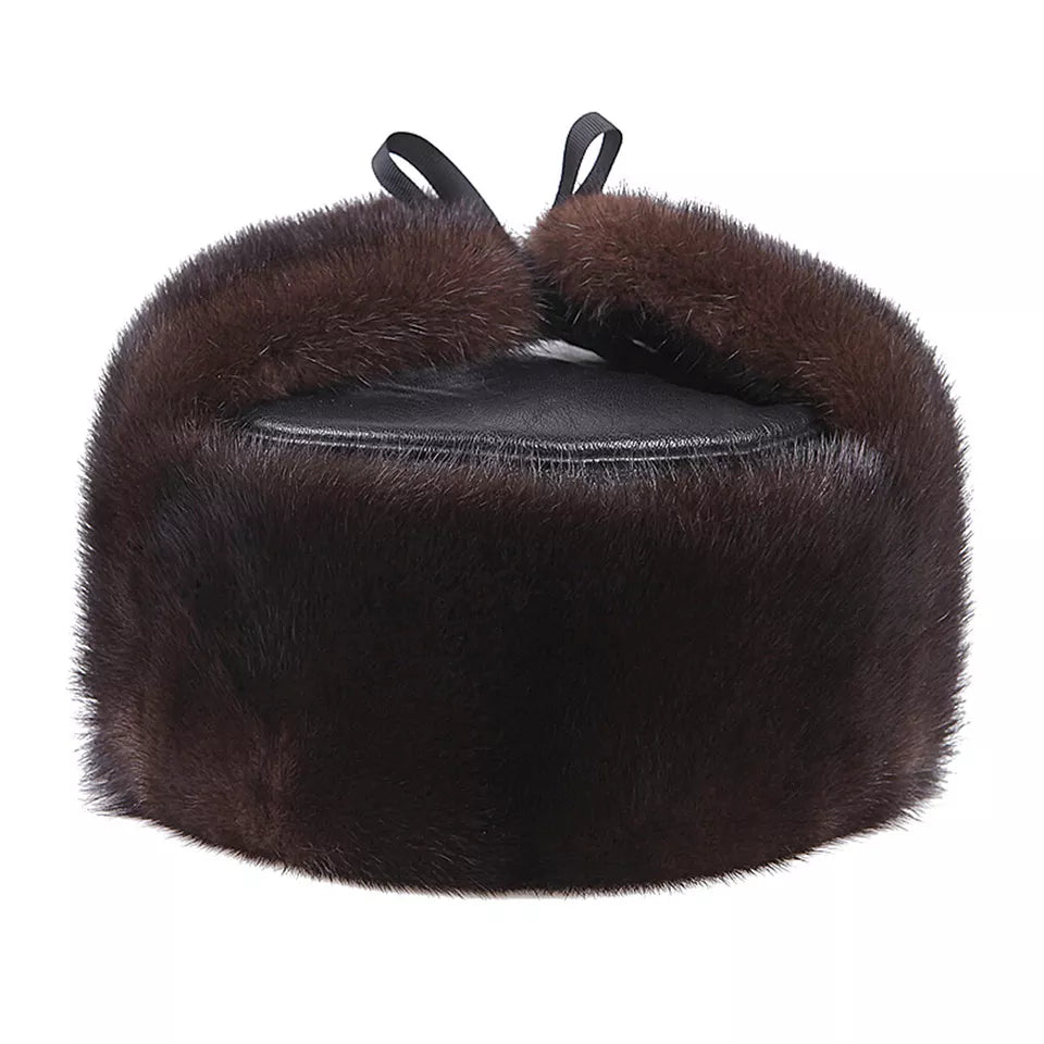 Dark Brown Faux Fur Trapper Hat