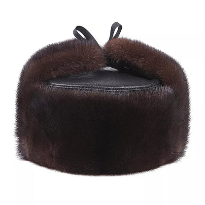 Dark Brown Faux Fur Trapper Hat
