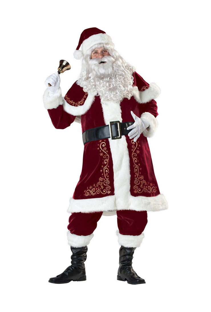 Deep Red Velvet Lightweight Santa Costume