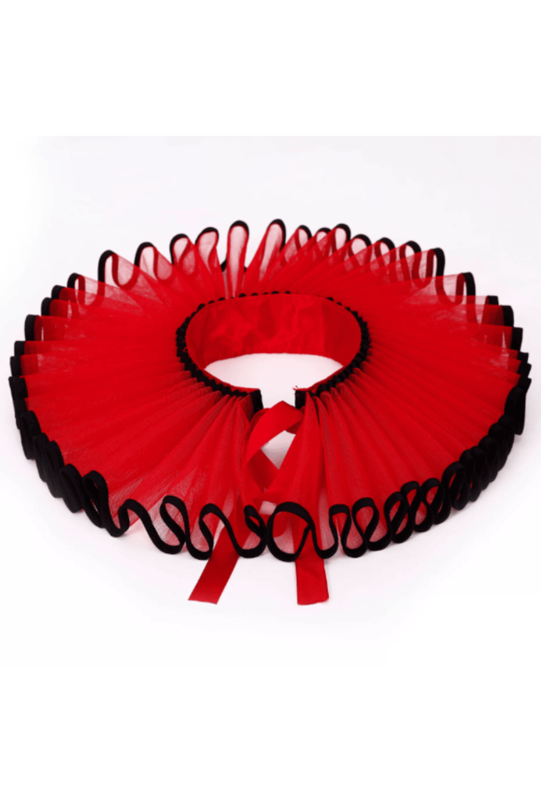 Red & Black Clown Ruffle Collar