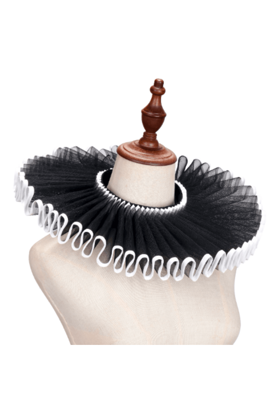 Black & White Clown Ruffle Collar