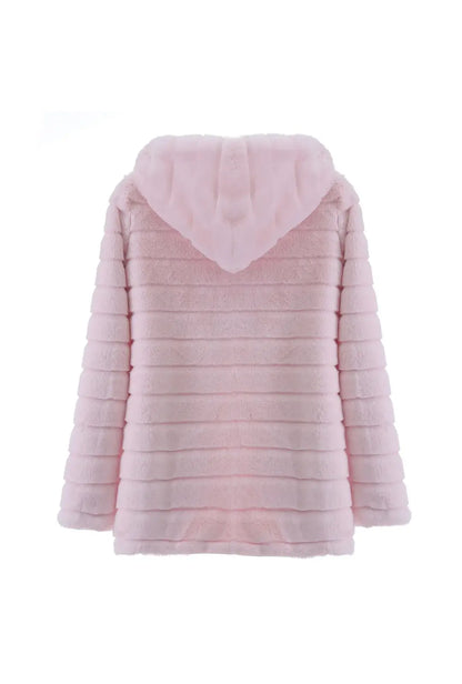 Pink Long Fluffy Coat