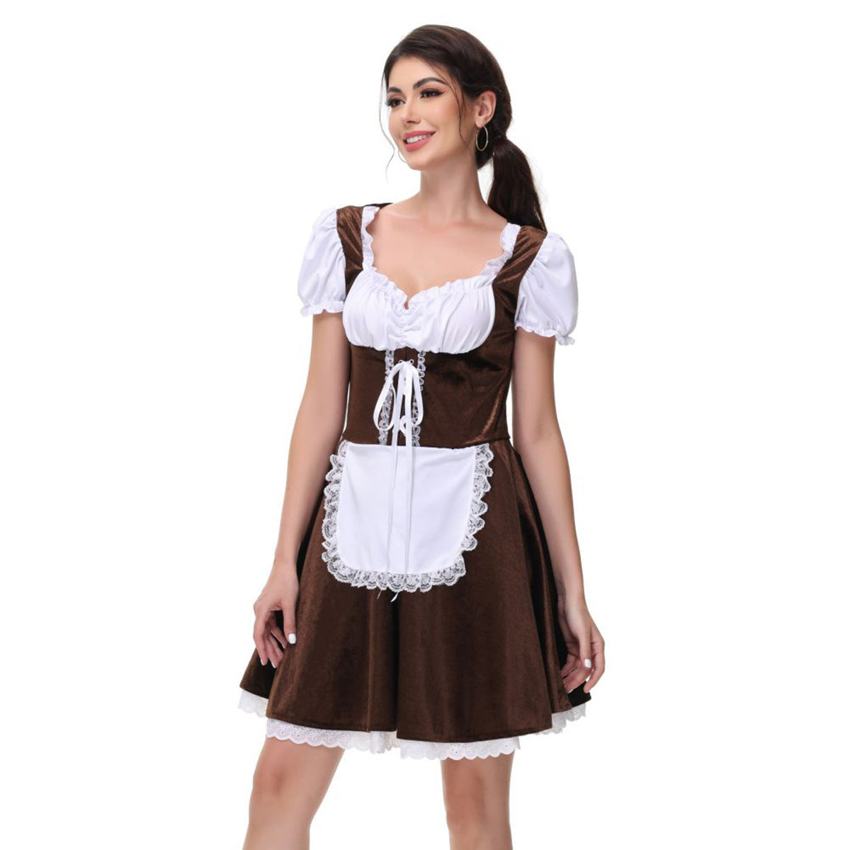 Brown Velour Oktoberfest Beer Maid OCW58