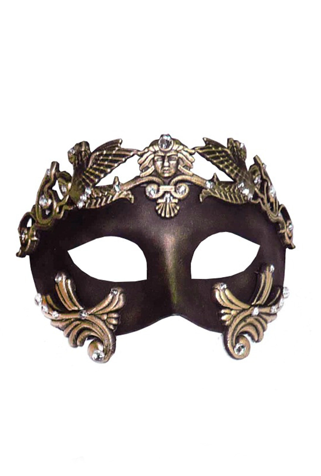 Gold Diamante Grecian Mask