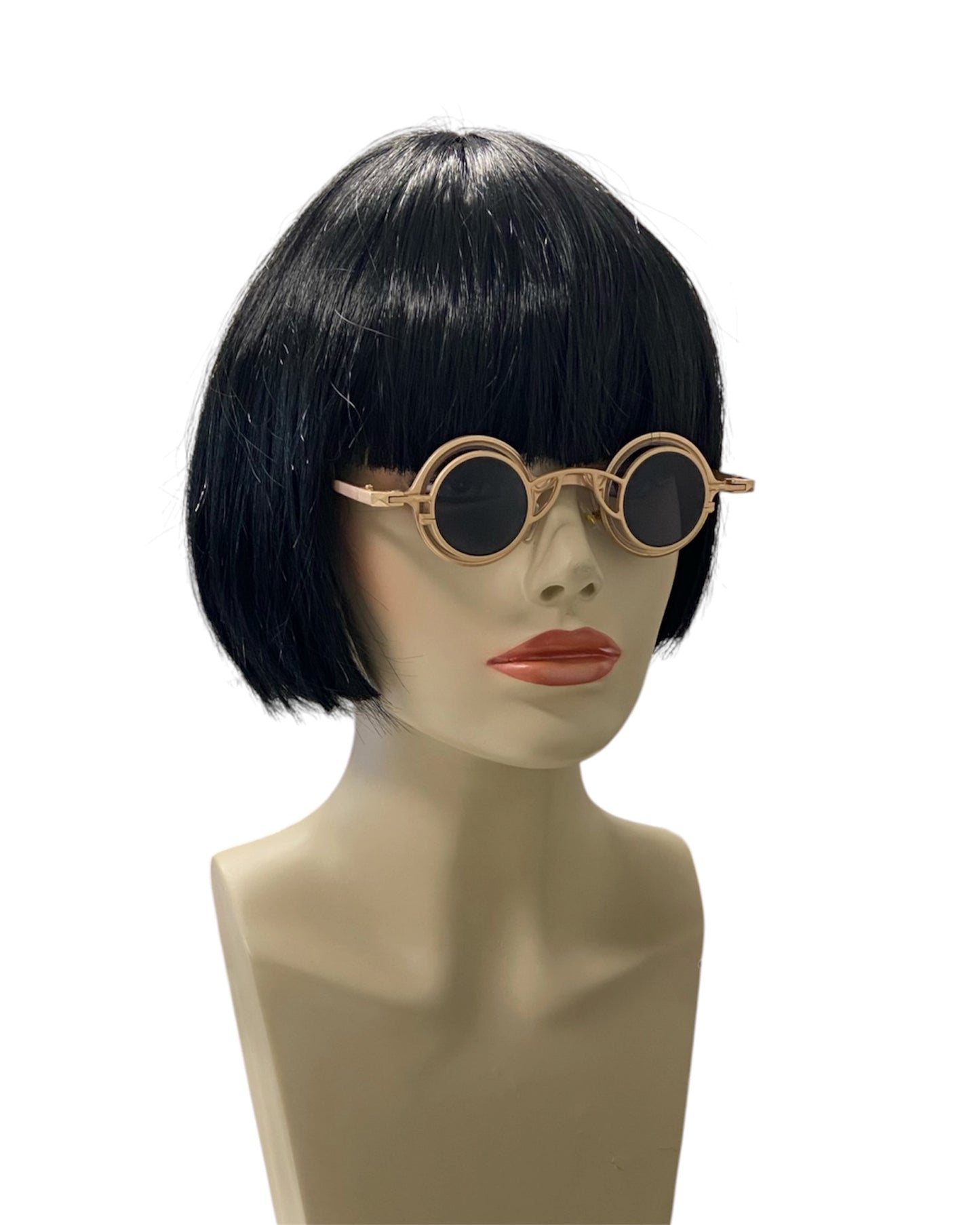 Gold Steampunk Glasses with Removable Lens