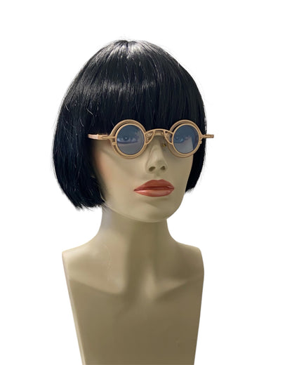 Blue Steampunk Glasses with Removable Lens