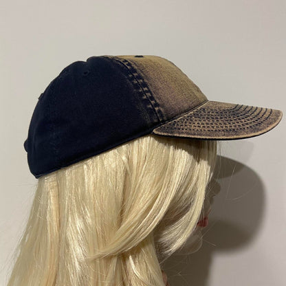 Navy Blue Distressed Baseball Cap