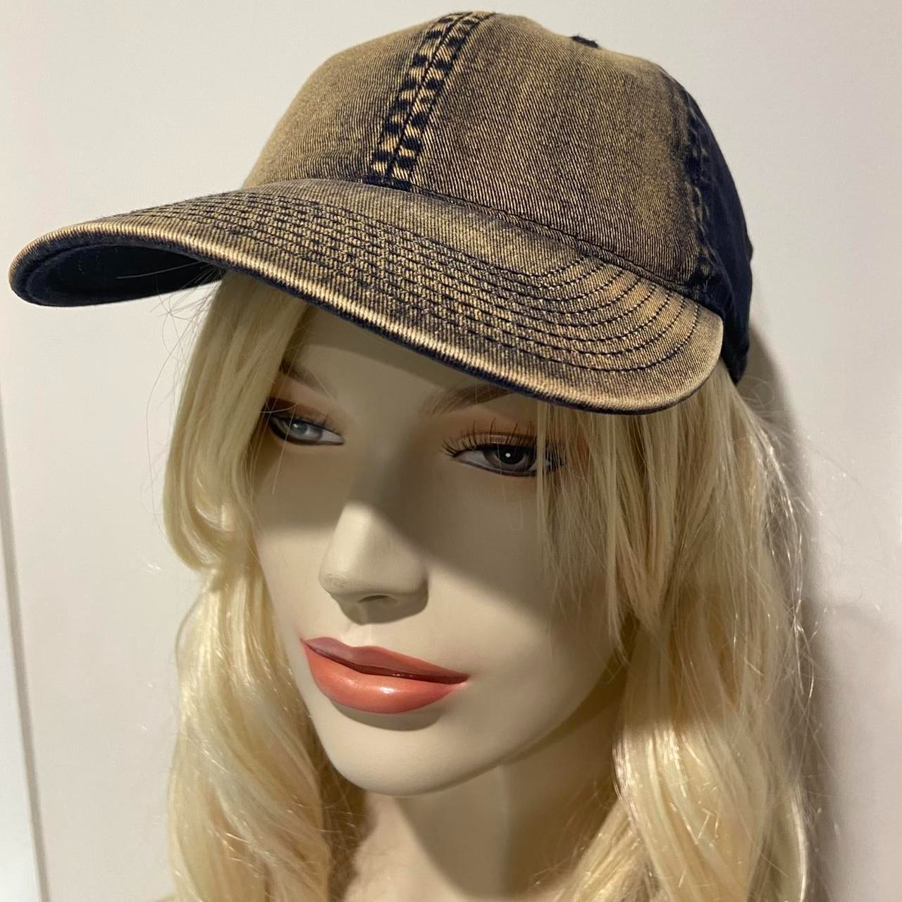 Navy Blue Distressed Baseball Cap