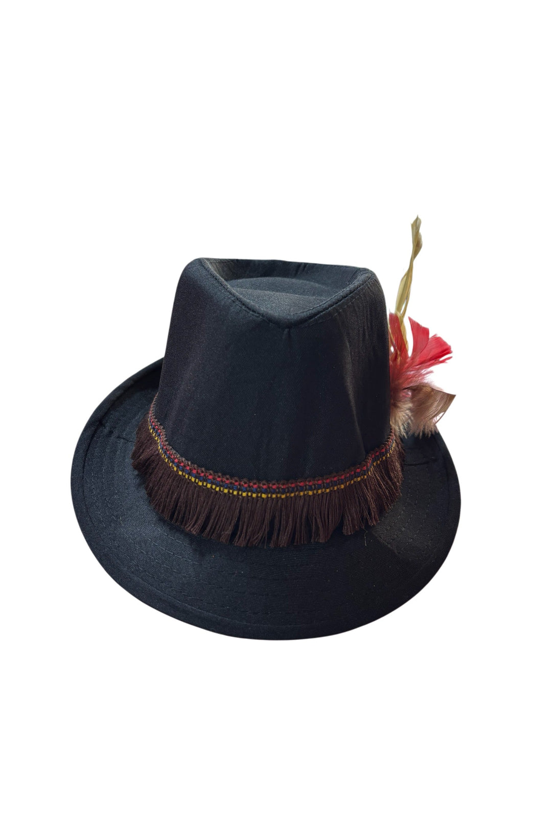 Men's Oktoberfest Hat With Brown Fringe And Feather's
