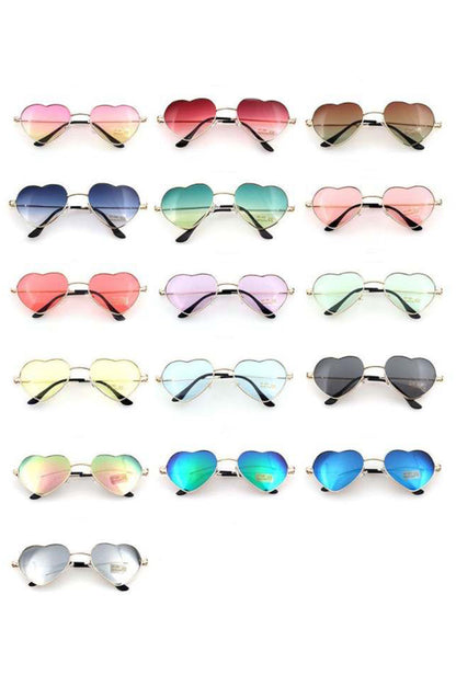 Black to Blue Fashion Heart Glasses