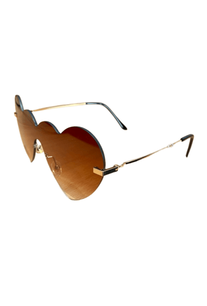 Coffee Gradient Frameless Heart Glasses