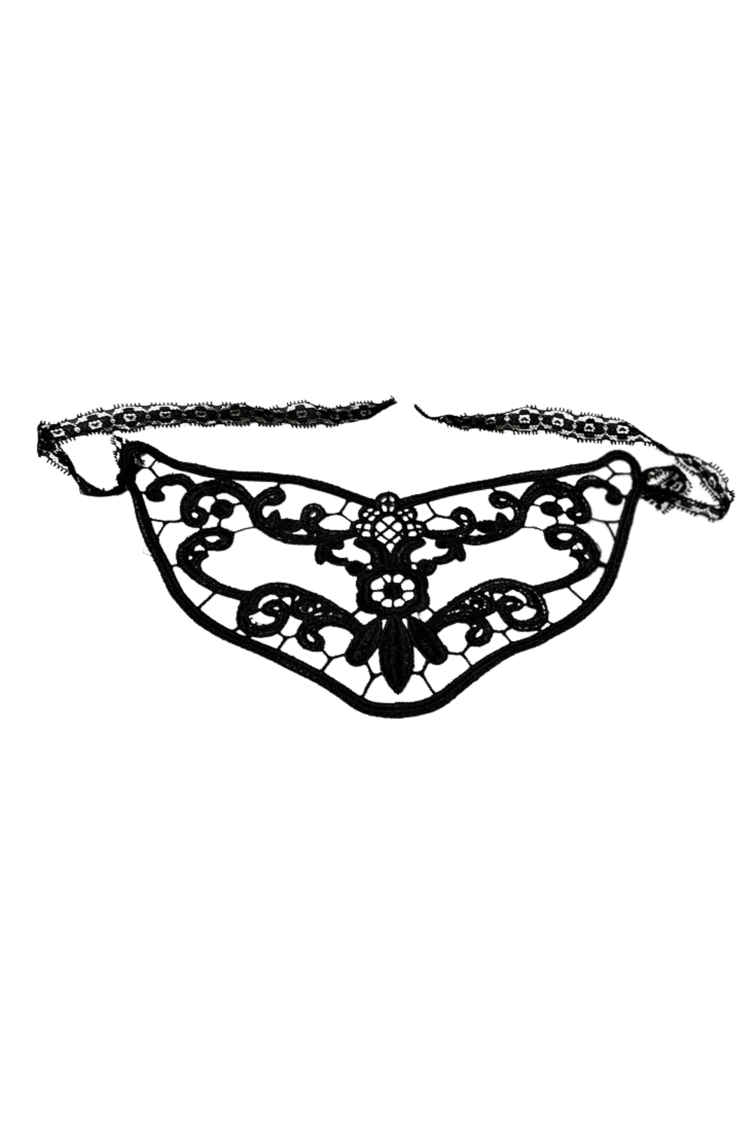 Wide Black Lace Masquerade Mask Perth HurlyBurly