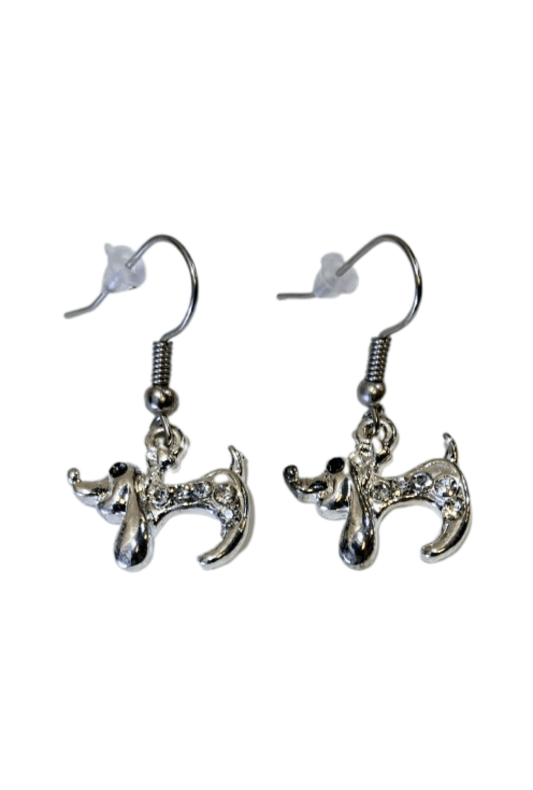 Silver Dog Earrings