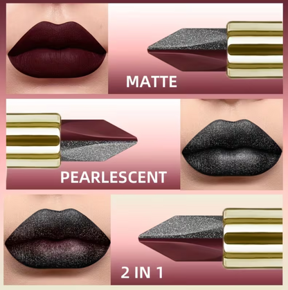 Red and Black Two-Tone Lipstick