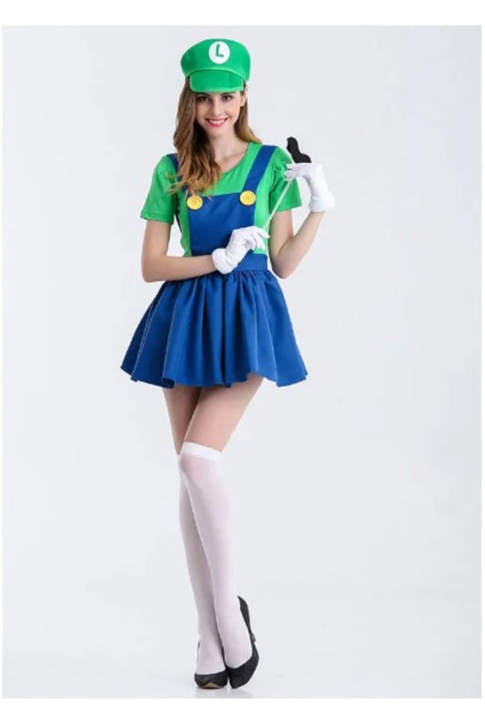 Deluxe Luigi Skater Dress Costume
