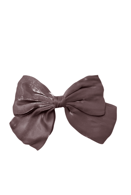 Large Mauve Satin Coquette Bow