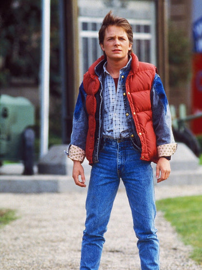 Marty McFly Red Puffer Vest