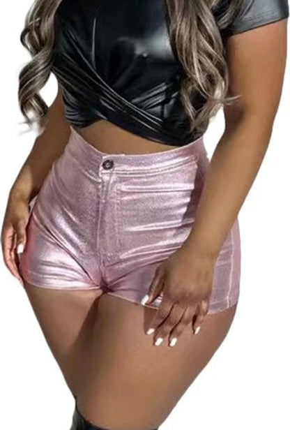 Metallic Light Pink Shorts