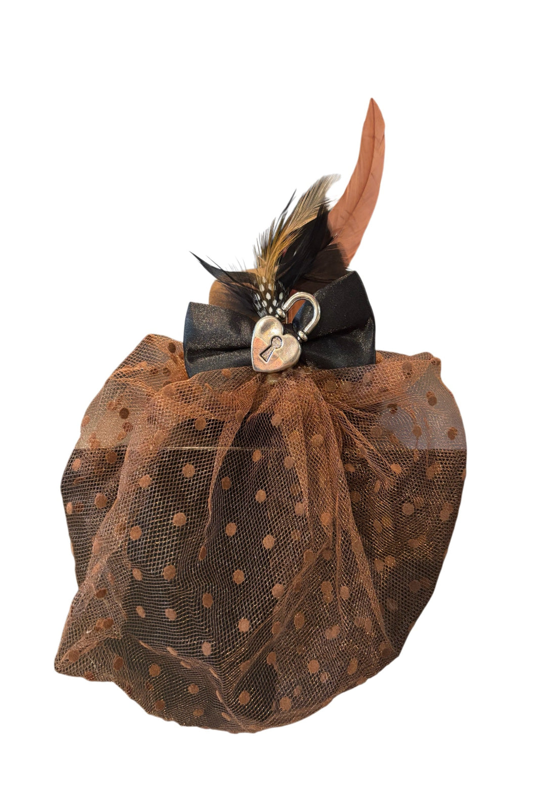 Brown Mini Steampunk Hat With Locket