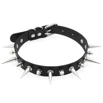 Black Multi Pointed Spiked Choker