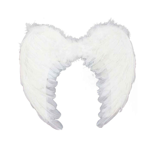 White Upside Down Angel Wings 55x38cm