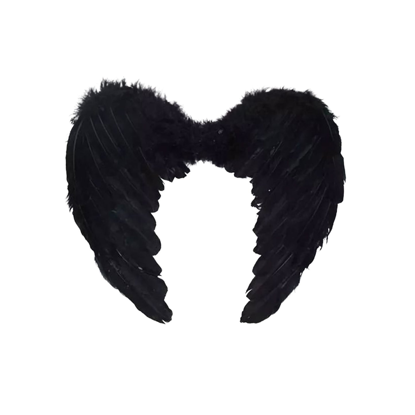 Black Upside Down Angel Wings 55x38cm