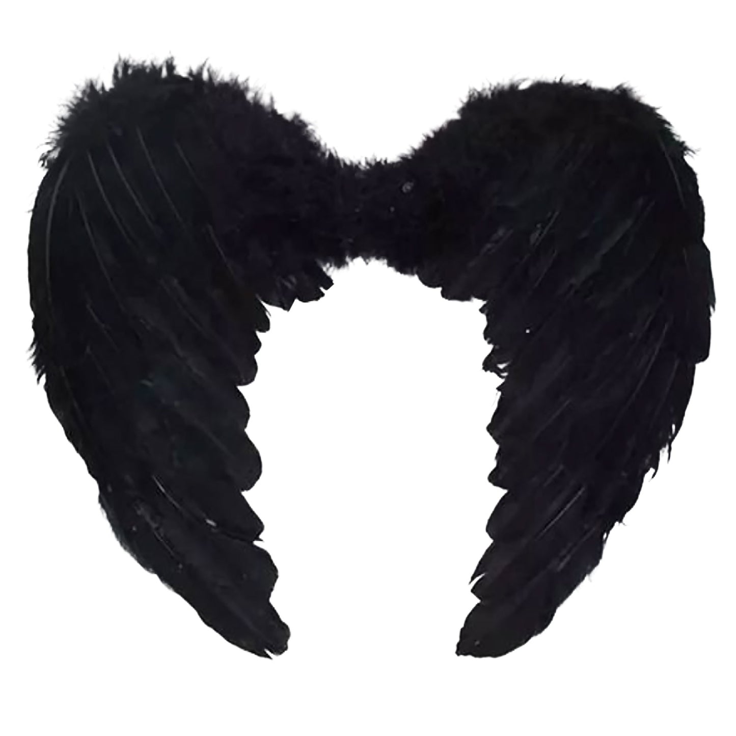 Black Upside Down Angel Wings 80x60cm