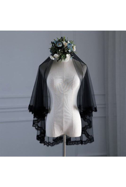 Gothic Black Lace Veil