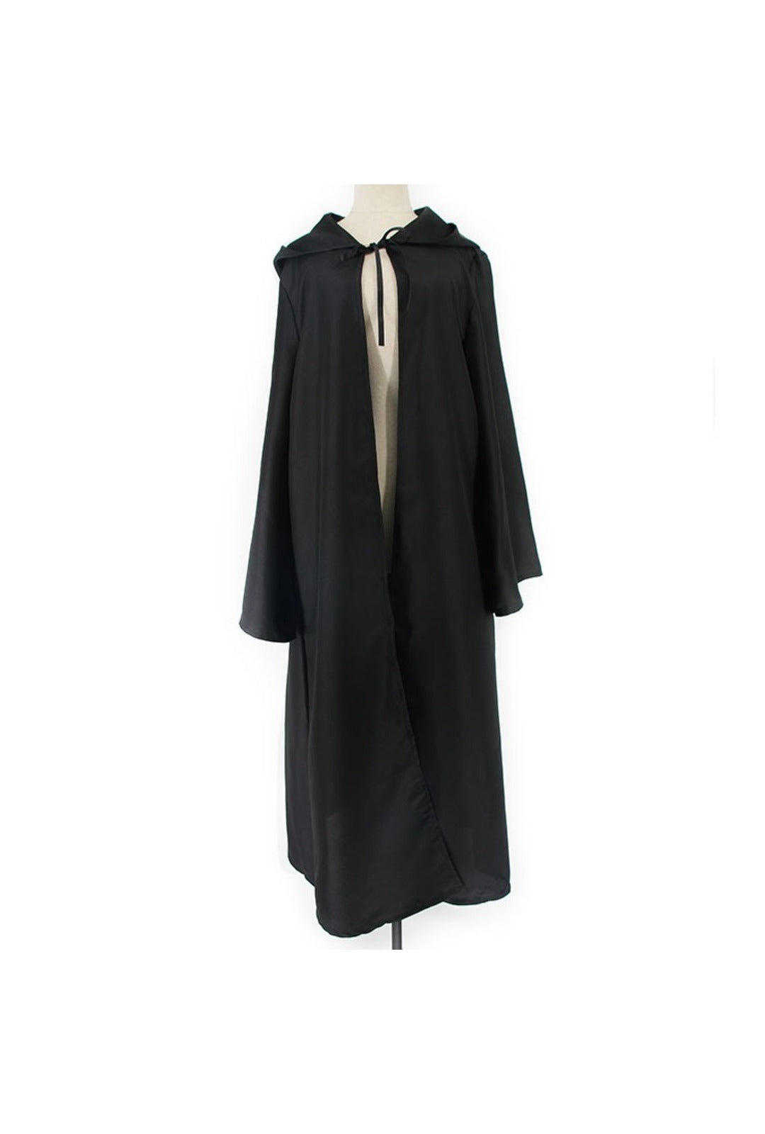 Black Long Hooded Cloak