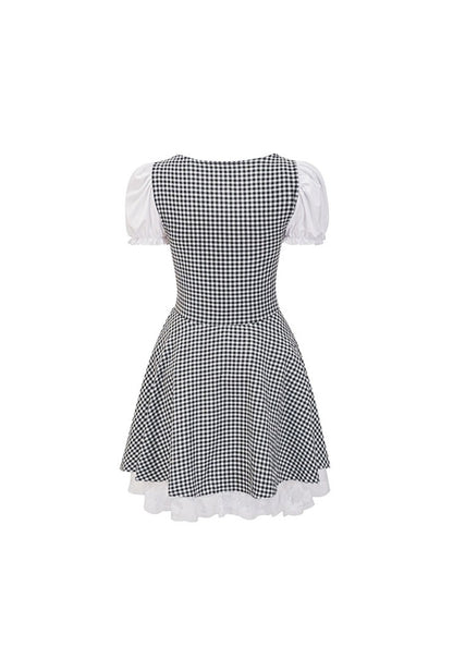 Black Gingham Oktoberfest Dress OCW127