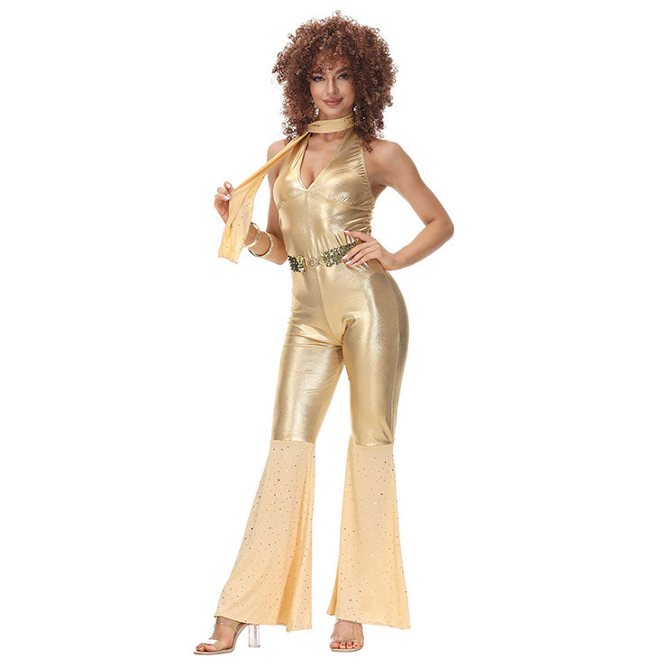 Metallic Gold Dancing Queen Jumpsuit