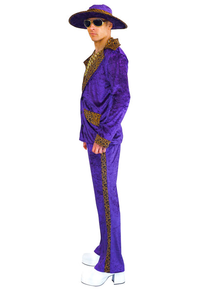 80's Pimp Suit Purple with Leopard Print